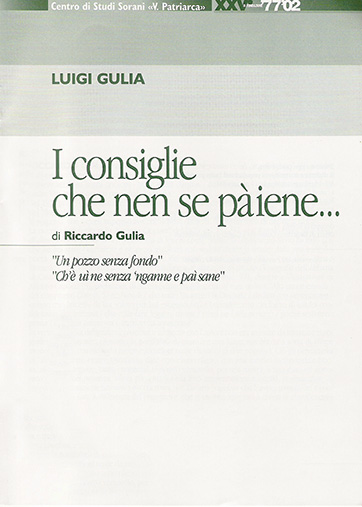 Copertina di I consiglie che nen se pàiene... di Riccardo Gulia 