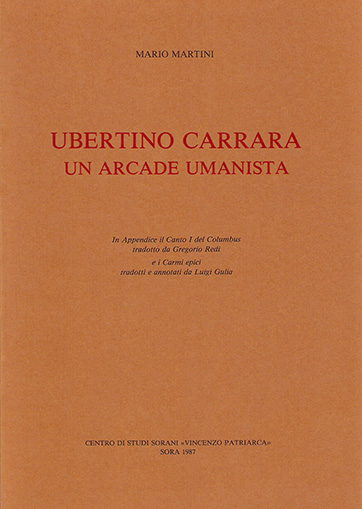 Copertina di Ubertino Carrara. Un arcade umanista